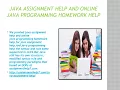 Java Assignment Help And Online Java Programming Homework Help