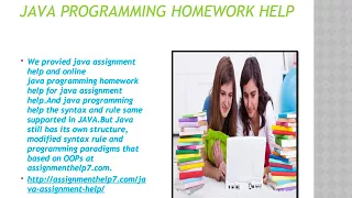 Java Assignment Help And Online Java Programming Homework Help