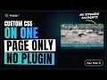 Custom CSS for One WordPress Page Only