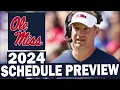 Ole Miss 2024 Schedule Breakdown