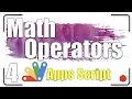The math operators Apps Script 4
