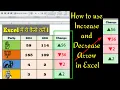 Excel tips and tricks How to Use Increase Decrease Arrows in Excel Up and down arrow Use