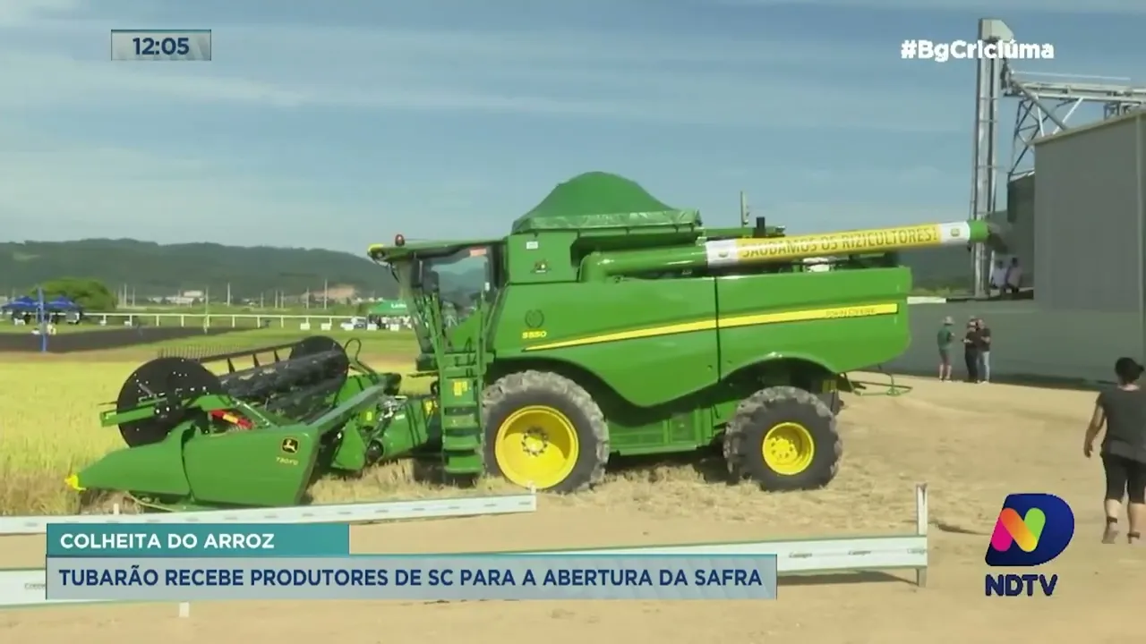 Produtores se reúnem em Tubarão para a 5ª Abertura Oficial da Colheita de Arroz de Santa Catarina