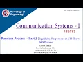 Communication Systems - 1 Random Process
