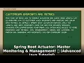 Spring Boot Actuator Master Java Monitoring Management Advanced Tutorial