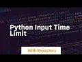 python input time limit
