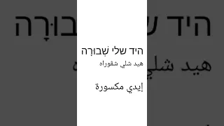 تعليم عبري من الصفر كلمات وجمل باللغة العبرية 