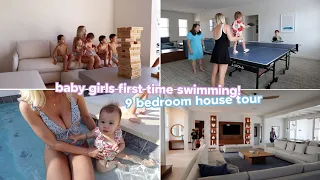 Download baby girls first time swimming + 9 bedroom house tour! MP3