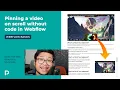 Pinning a on scroll without code in Webflow - Tutorial 2021