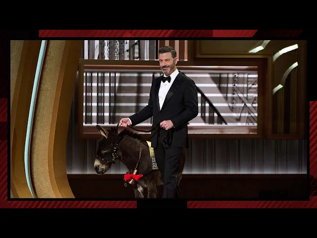 Jimmy Kimmel and Jenny the Donkey at the Oscars | 95th Oscars (2023)