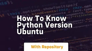 how to know python version ubuntu