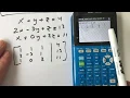 TI84 TI83 RREF Solving Linear Systems