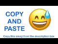 Grinning Face with Sweat EMOJI APPLE - COPY and PASTE EMOJIS