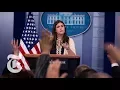 Sarah Huckabee Sanders Memorable Moments Defending President Trump The New York Times