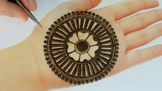 Easy Trick! Simple Front Hand Henna Design For Beginners | Rakhi Simple Mehndi Design | Just Mehndi