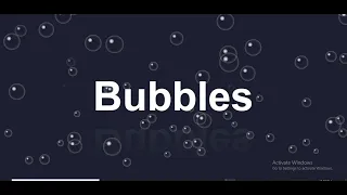 Animated Bubbles using Html CSS Vanilla JavaScript