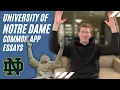 University of Notre Dame 2024 Common App Essays