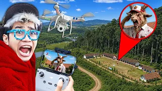 DRONE BERHASIL MENANGKAP ANAK SD KEPALA KAMBING NYATA! DIA BUKAN MANUSIA...