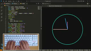 ASMR Coding Simple Clock Only Javascript No Talking
