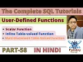 58 User-Defined Functions in SQL Scalar Inline Table-valued and Multi-Statement Table-Valued