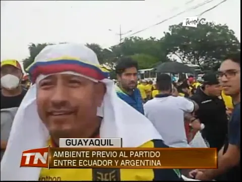 Ambiente previo al partido entre Ecuador y Argentina