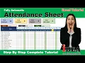 Create a Fully Automatic Excel Attendance Sheet Smart Attendance Tracker Step-by-Step Tutorial