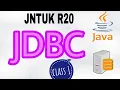 JDBC class 1 jntuk R20 java programming