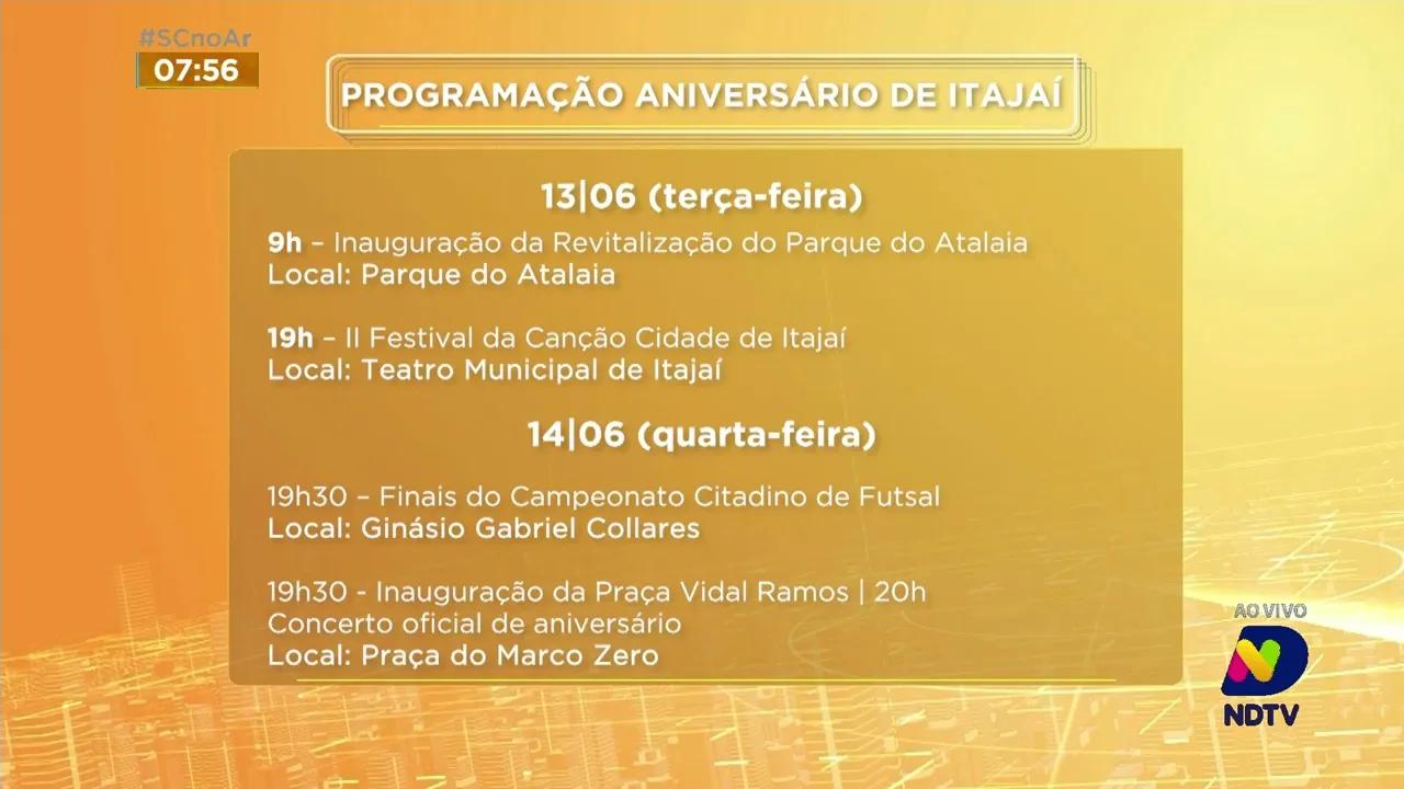 Programação de aniversário da cidade de Itajaí segue intensa na cidade