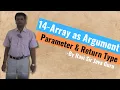 14 - Array as Argument Parameter Return type in Java