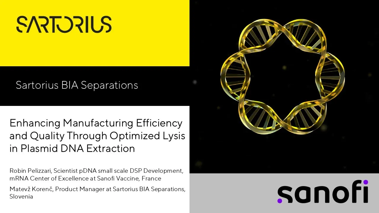 Enhancing Manufacturing Efficiency and Quality Through Optimized Lysis in Plasmid DNA Extraction