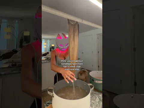 yes I also do skincare upkeep while wig washing #wigwashing #fail #bald #comedy #wiginfluencer