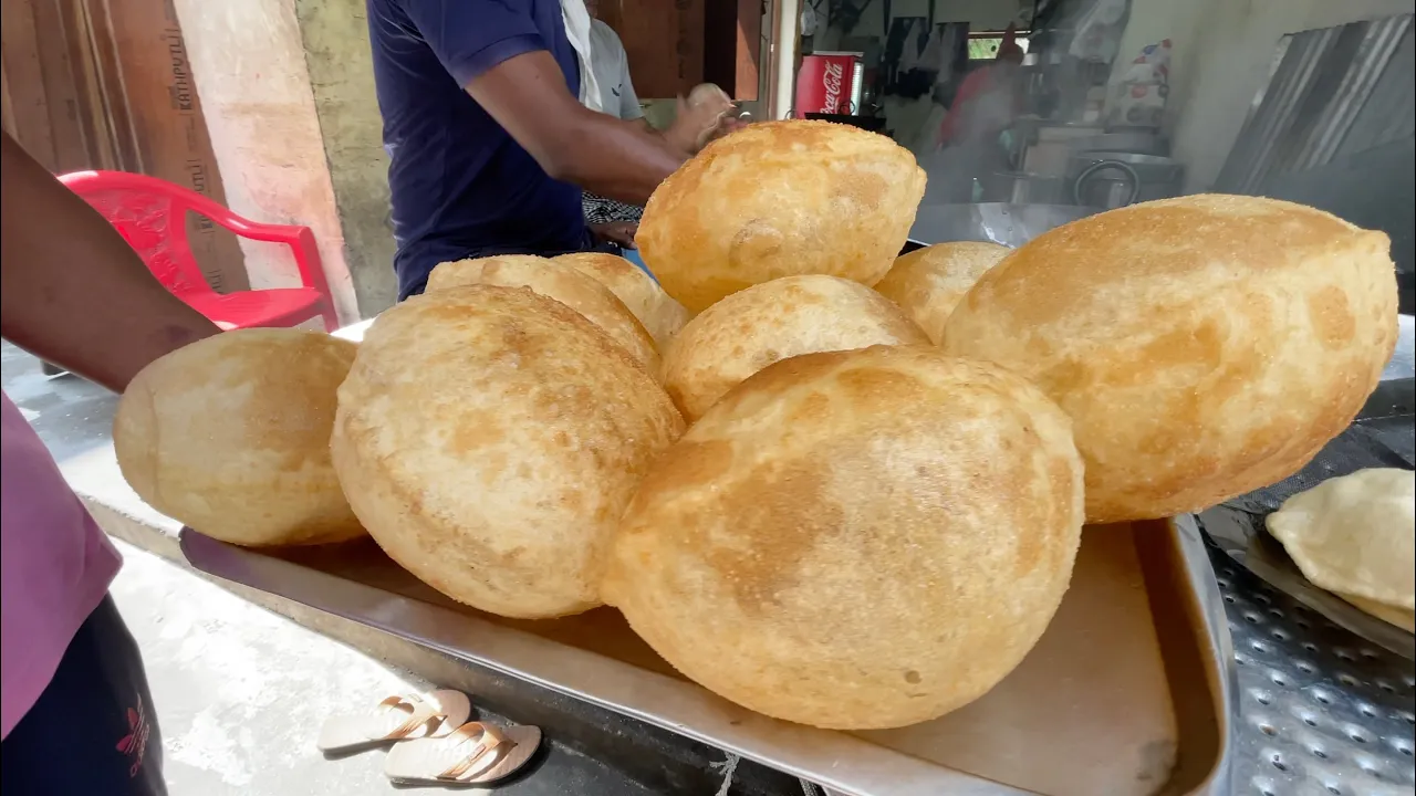 Most Puffy Puri Cholewala of Amritsar   Indian Street Food