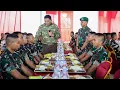 Lagu Defense Minister Sjafrie Sjamsoeddin delivered a direct guidance message to soldiers.