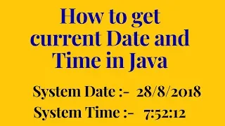 How to get current date and time in java