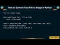 How to Convert Text File to Image in Python