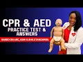 CPR AED Practice Written Test Answers - Based on ARC AHA ASHI Standards
