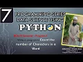 Program 7 To count the number of CHARACTERS in a WORD