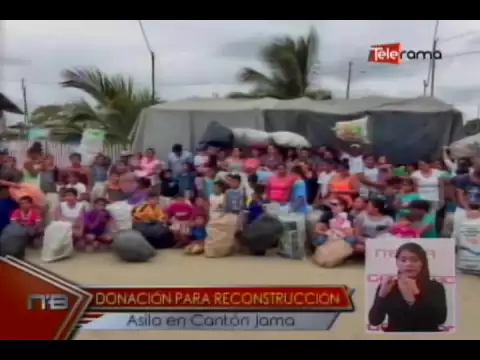 Donación para reconstrucción asilo en cantón Jama
