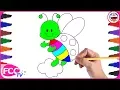 How to Color Learn to Draw Ladybug Insect Coloring Pages for Kids to Learn Colors Draw Coloring