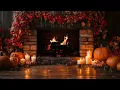 Download Lagu Autumn Fireplace with Gentle Jazz Harmony | Calm, Study \u0026 Relax