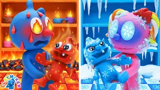 OULA! Tiny et le Défi Bébé de Feu vs Bébé de Glace 👶🔥 | Stop-Motion | Clay Mixer