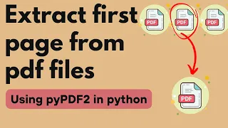 Simplify PDF Management Extract First Page with pyPDF2 in Python
