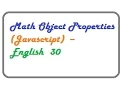 Math Object Properties in Javascript -