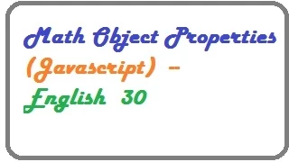 Math Object Properties in Javascript -