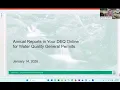 Reporting in Your DEQ Online for General Permits with Annual Reports