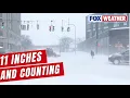 Heavy Snow Pounds Syracuse New York As A Powerful Lake Effect Snowstorm Grips The Great Lakes