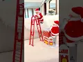 Download Lagu Cute Santa Clause Climbing the Ladder! Santa toys 🎅🏻🎁 #shortsvideo #christmas #present #santa