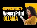 WeasyPrint with Ollama Tutorial HTML to PDF with AI Integration