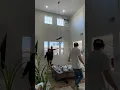 Custom drapes installation