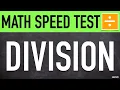 Division Math Speed Test 20 Problems Divide Numbers Fast Human Calculator Mental Maths Drill